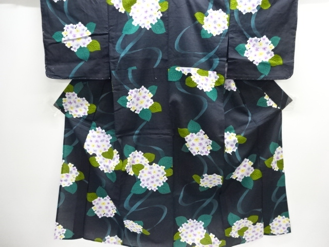 JAPANESE KIMONO / YUKATA / COTTON / HYDRANGEA